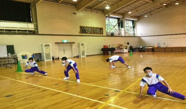 準備体操の写真
