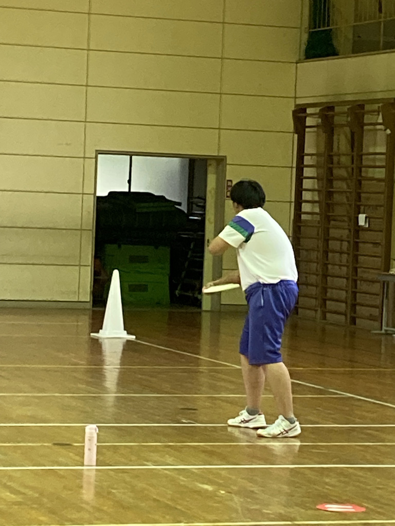 フライングディスク練習