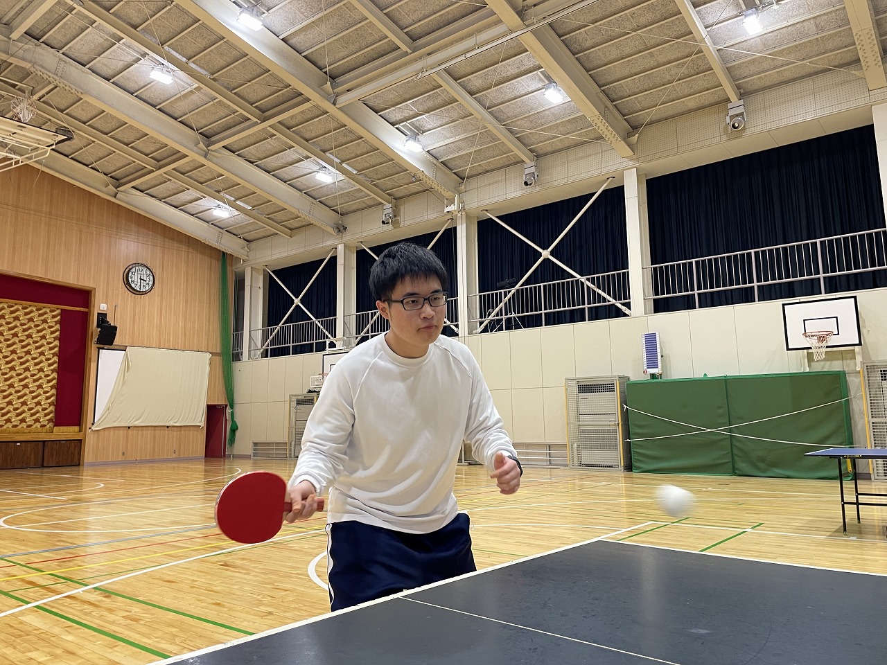 卓球の練習の写真