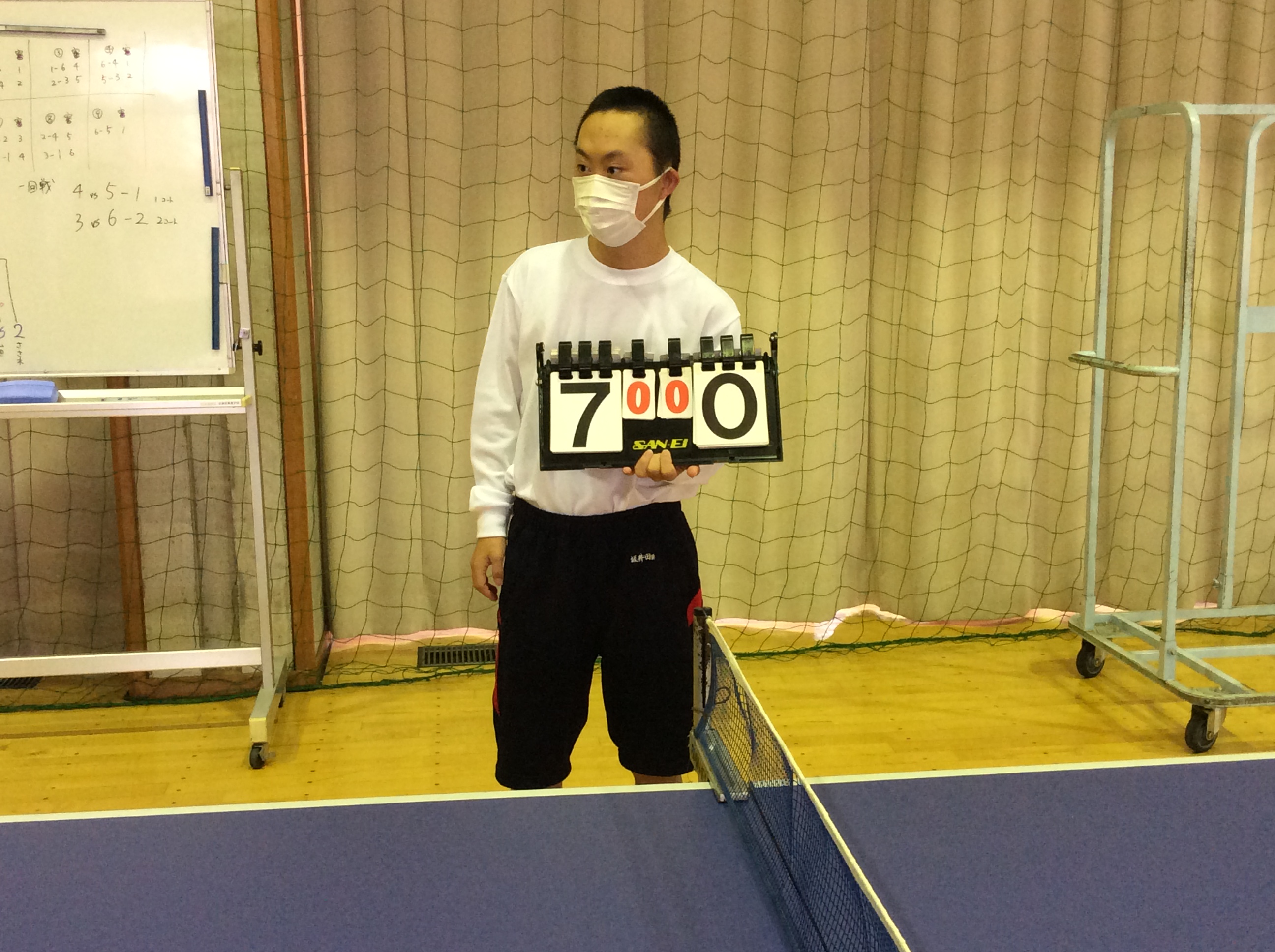 卓球　練習の写真