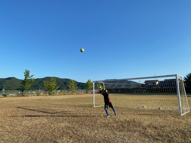 ゴールキーパーの練習写真
