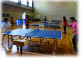 卓球の練習の写真