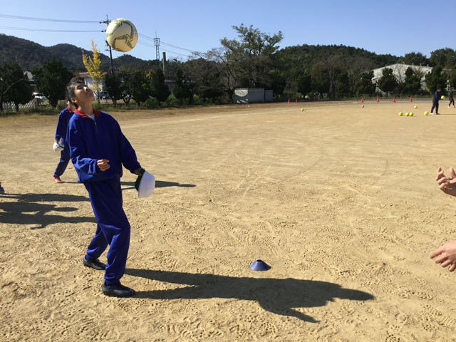 トラッピングの練習の写真