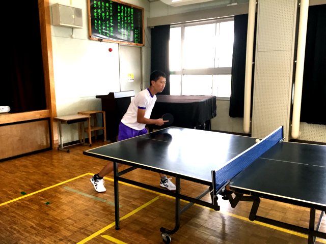 卓球の練習の写真